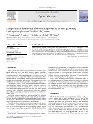 Compositional dependence of the optical properties of new ...