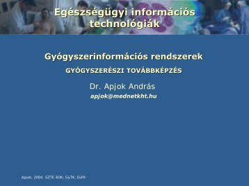 GyÃ³gyszerinformÃ¡ciÃ³s rendszerek