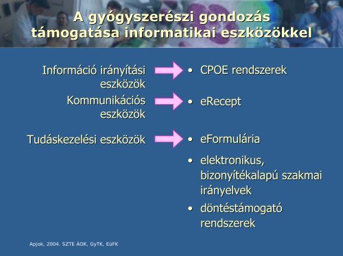 GyÃ³gyszerinformÃ¡ciÃ³s rendszerek