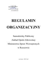 Regulamin Organizacyjny (czerwiec, 2012) - SP ZOZ MSW w ...