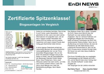 Betriebsführung Biogas - End-I AG