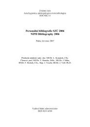 PersonÃ¡lnÃ­ bibliografie SZÃ 2006 NIPH Bibliography 2006