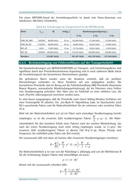 Leistungscharakteristika von ATM-Netzen für ... - Torsten E. Neck