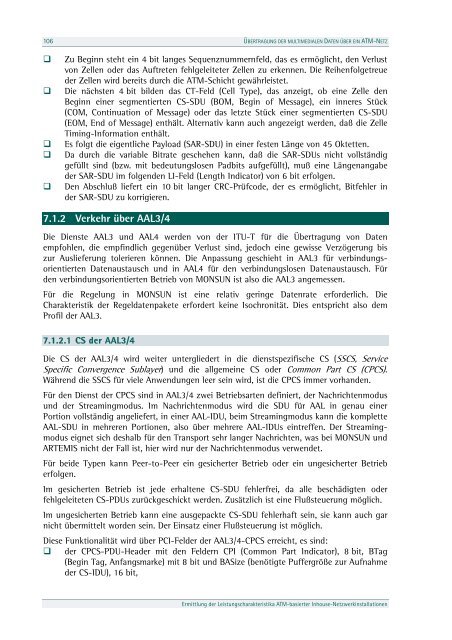 Leistungscharakteristika von ATM-Netzen für ... - Torsten E. Neck
