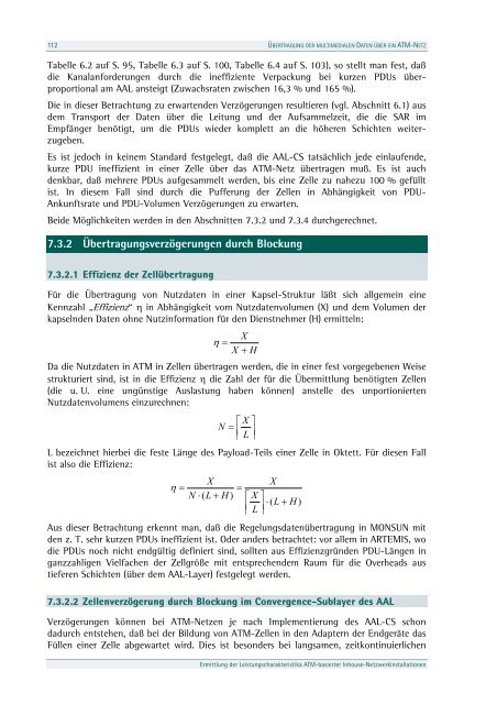 Leistungscharakteristika von ATM-Netzen für ... - Torsten E. Neck