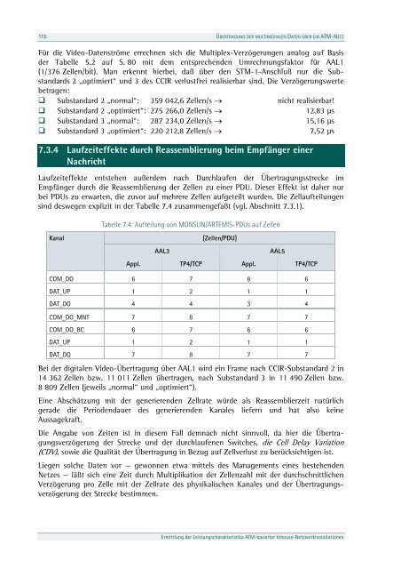 Leistungscharakteristika von ATM-Netzen für ... - Torsten E. Neck