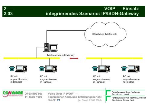 Technischer Abriss und Erfahrungsbericht - Torsten E. Neck