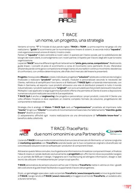 Catalogo gENERalE - T RACE SpA