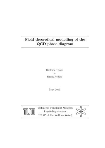 Field theoretical modelling of the QCD phase diagram - T39 ...