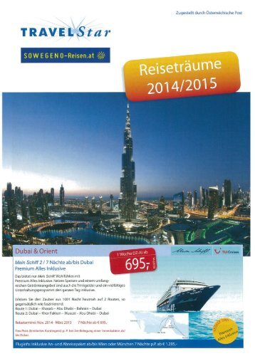 REISETRÄUME 2014 und 2015