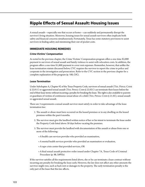 Sexual aSSault LEGAL ADVOCACY MANUAL - Texas Association ...