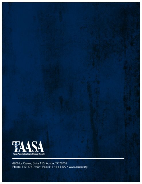 Sexual aSSault LEGAL ADVOCACY MANUAL - Texas Association ...