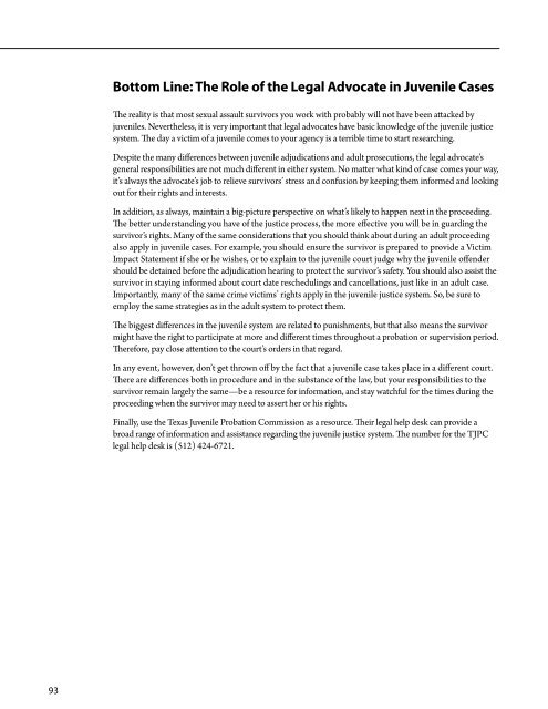 Sexual aSSault LEGAL ADVOCACY MANUAL - Texas Association ...