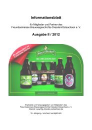 Informationsblatt - Freundeskreis Brauereigeschichte  Dresden ...