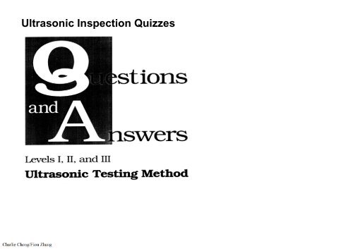 Preparatory Notes for ASNT NDT Level III Examination - Ultrasonic Testing, UT