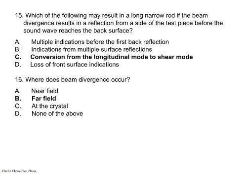 Preparatory Notes for ASNT NDT Level III Examination - Ultrasonic Testing, UT