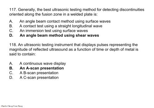 Preparatory Notes for ASNT NDT Level III Examination - Ultrasonic Testing, UT