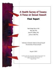 Final Report - Texas Association Against Sexual Assault