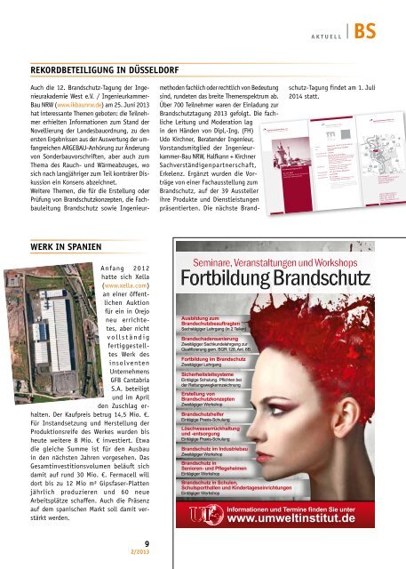 zum PDF-Download der BRANDSCHUTZ 2 - tab - Das Fachmedium ...