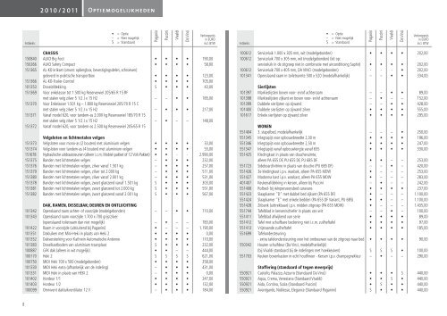 TECHNISCHE GEGEVENS 2011|2 - Tabbert