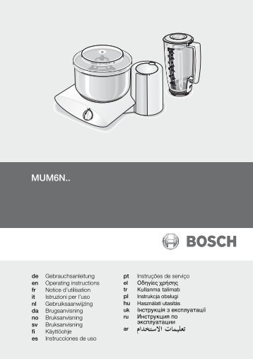 Bosch MUM6N21 Universal Plus Bedienungssanleitung
