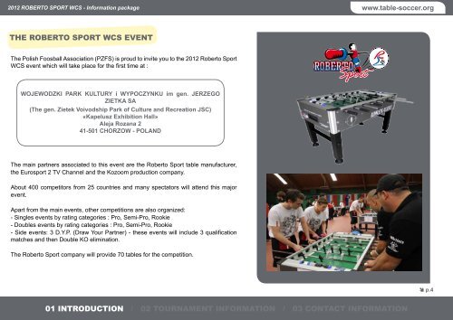 Information package - International Table Soccer Federation