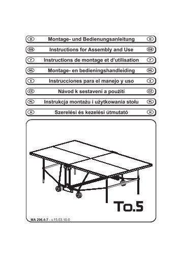 Montage - adidas Table Tennis