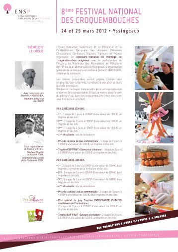 Mise en page 1 - Ecole Nationale SupÃ©rieure de la PÃ¢tisserie