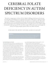 cerebral folate deficiency in autism spectrum disorders - Rossignol ...