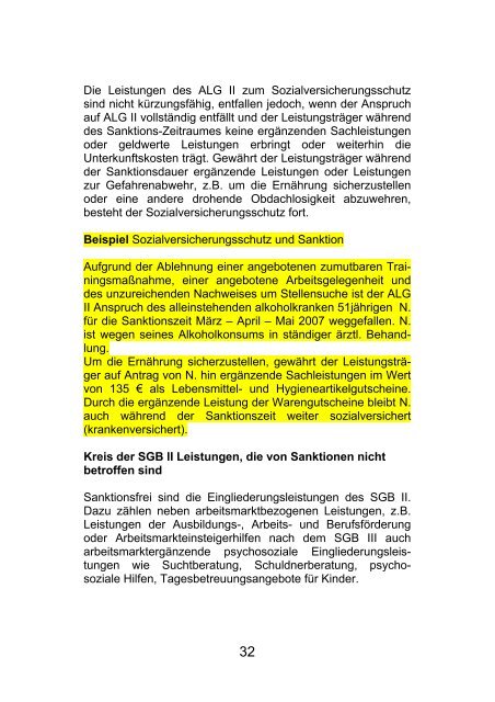 Sanktionen für Leistungsbezieher des ALG II, § 31 ... - Tacheles e.V.