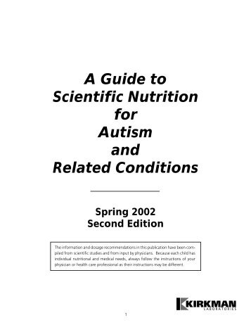 A Guide to Scientific Nutrition for Autism and Related ... - TACA