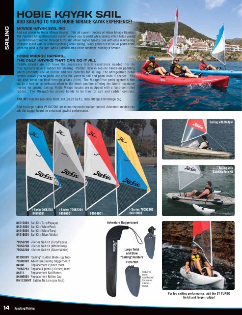 Sidekick AMA Kit, Hobie Sail & Island Trampoline - Tackle Shack