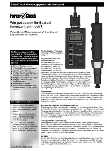 461.010G-ForceCheck Drawbar Clamping Force ... - TAC Rockford