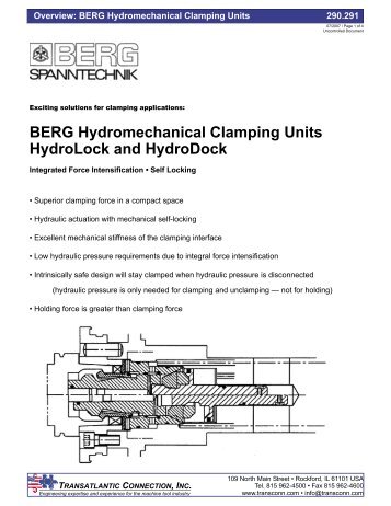 290.291 OverviewBergHydromechClampUnits.indd - TAC Rockford