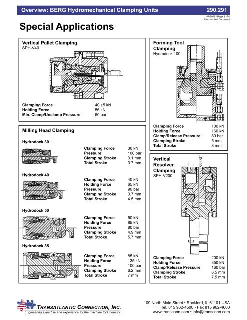 290.291 OverviewBergHydromechClampUnits.indd - TAC Rockford