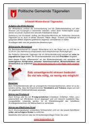 Winterdienst Infoblatt - Gemeinde TÃ¤gerwilen