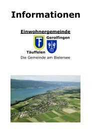 Informationen - Einwohnergemeinde Täuffelen-Gerolfingen