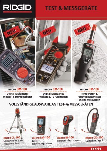 Ridgid Test & MessgerÃ¤te - Taff Tool AG