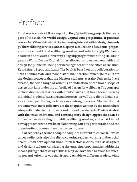 Designing for wellbeing