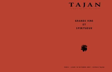 GRANDS VINS ET SPIRITUEUX - Tajan