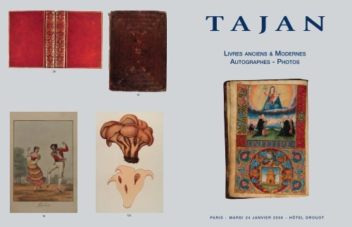 Tajan - Livres anciens et modernes - Vente le 24 janvier 2006
