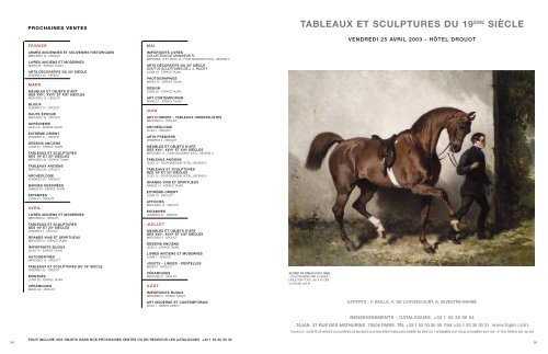 Tableaux et sculptures des 19e et 20e siÃ¨cles - Tajan