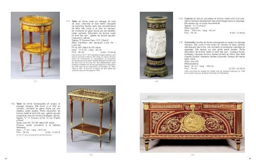 Mobilier et objets d'art des 18e et 19e siÃ¨cles - Tajan