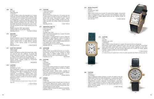 Montres - Tajan