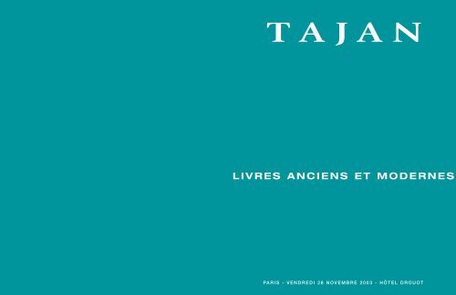 LIVRES ANCIENS ET MODERNES - Tajan