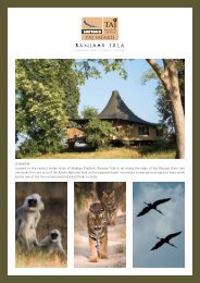 Lodge fact sheet - Taj Safaris