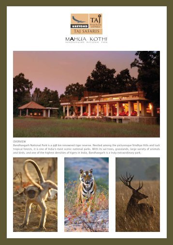 Lodge fact sheet - Taj Safaris
