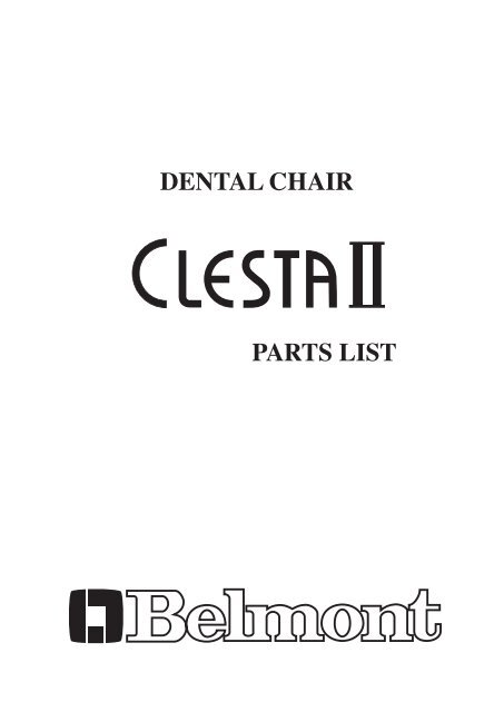 Parts List Dental Chair Takara Belmont De