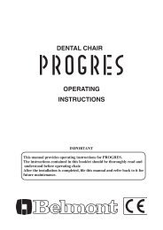 DENTAL CHAIR OPERATING INSTRUCTIONS - Takara-belmont.de