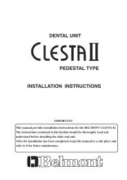 installation instructions dental unit pedestal type - Takara-belmont.de